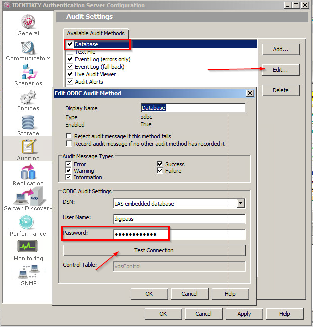  how to change the password of the digipass user in mariadb product